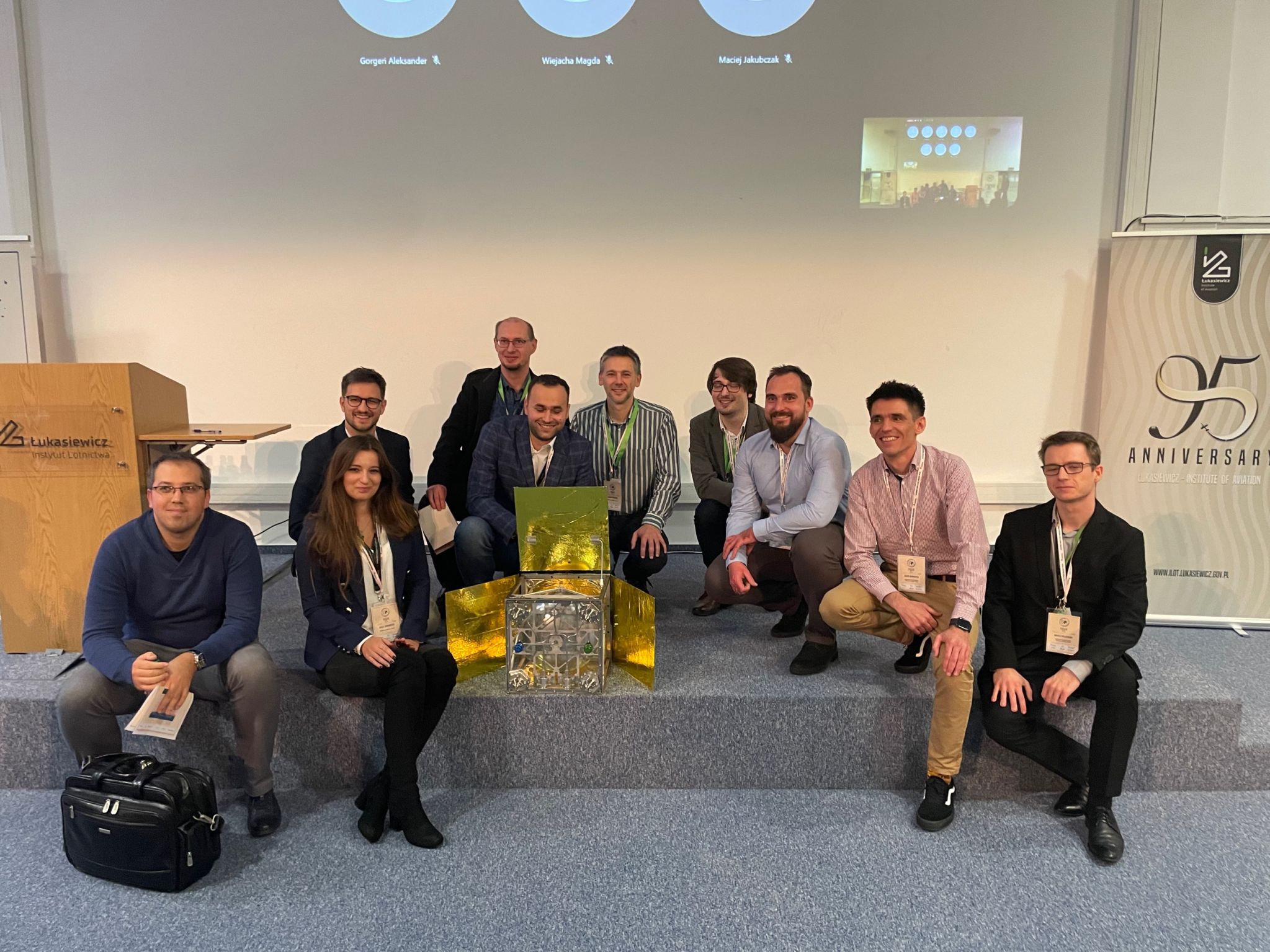 The POLON team, representing Creotech Instruments S.A at the International Conference on Development Trends in Space Propulsion Systems in Warsaw, Poland